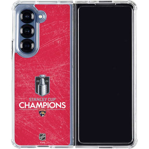 NHL 2024 Stanley Cup Champions Panthers Galaxy Z Fold6 Clear Case